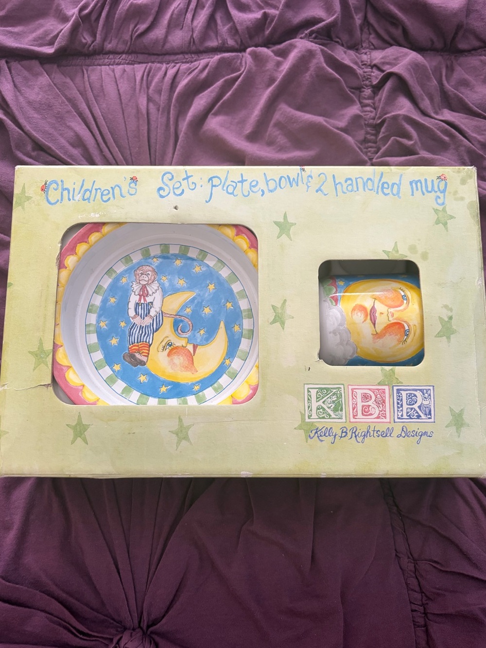 Vintage “I see the moon” celestial dinnerware set